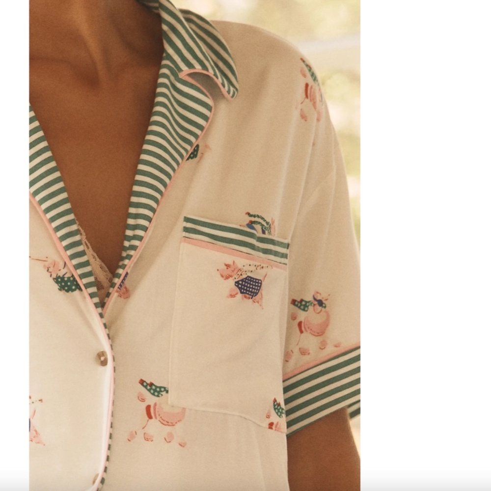 Anthropologie LyreBird ModaLuxe Pajama Top and Shorts Emily Taylor Design Sz XL - Picture 14 of 16